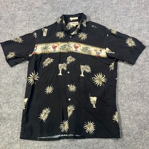 Campia Moda Men's M  Hawaiian Shirt Tropical Cocktail Y2K Resort Vacation